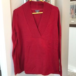 Eddie Bauer Ladies V-Neck Cotton sweater size Large